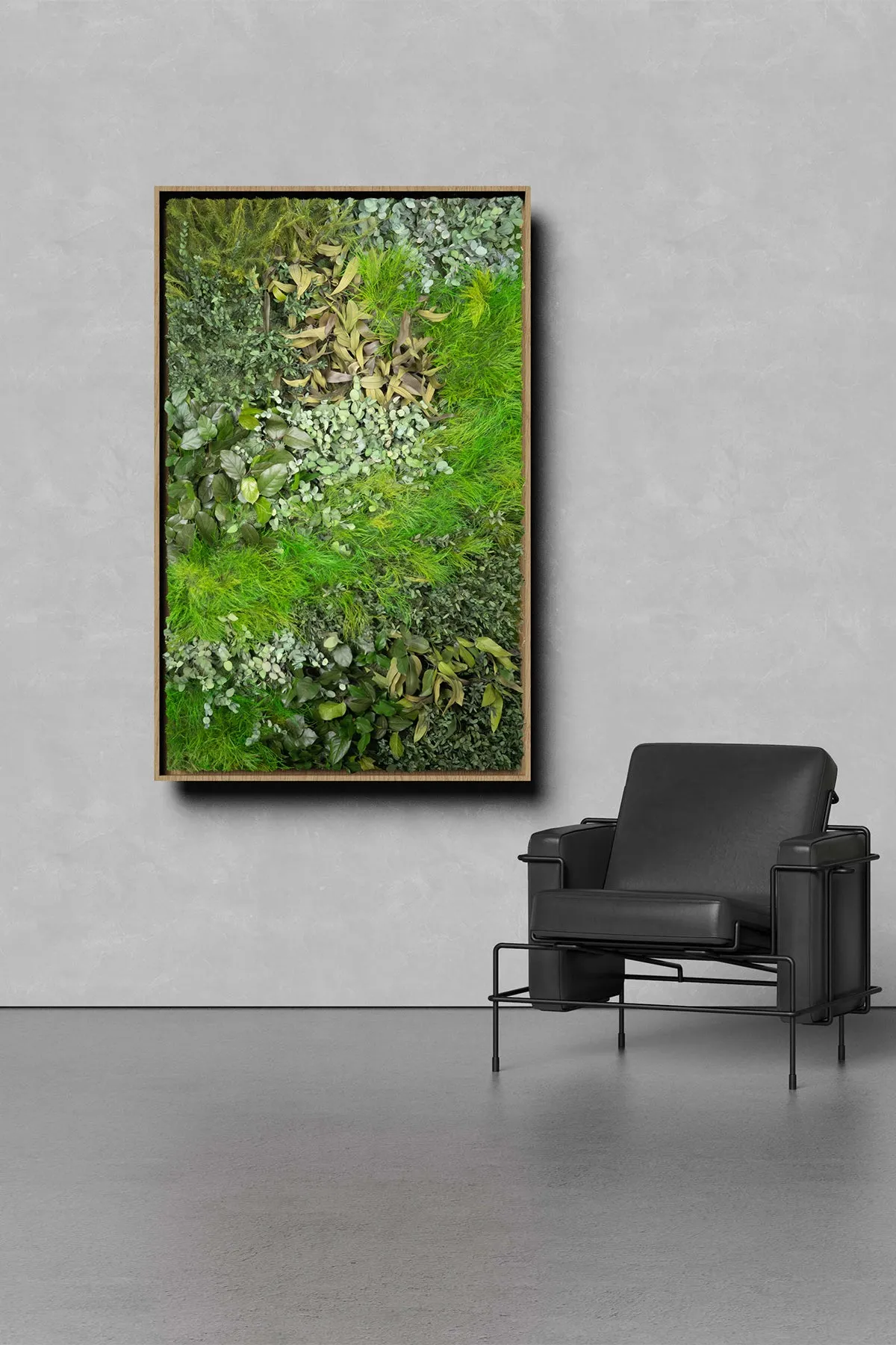 Textured Plant Framed Moss Wall Art