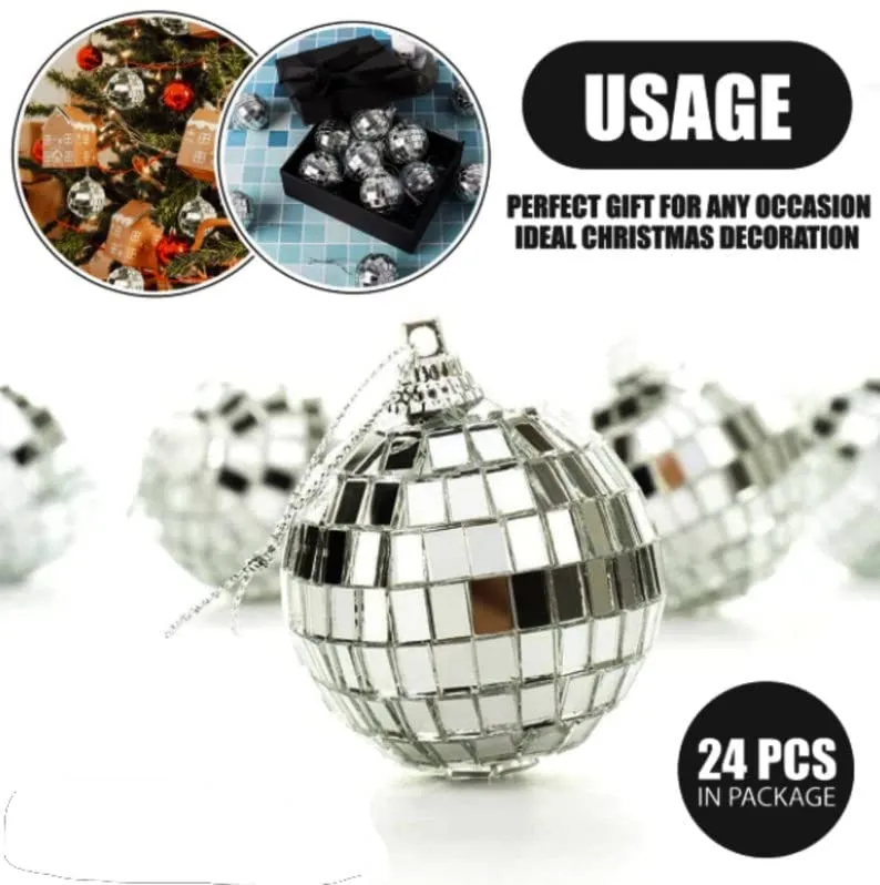 The Decor Affair (Pack of 6 Balls, 3 Inch Size) Reflective Elegance: The Ultimate Hanging Mirror Ball for a Stunning Home Decoration.