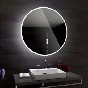UNIQUE MIRROR led mirror in The bathroom with three colors, touch-sensor dressing mirror, modern wall mirror, and bathroom hallway and size (18x18).