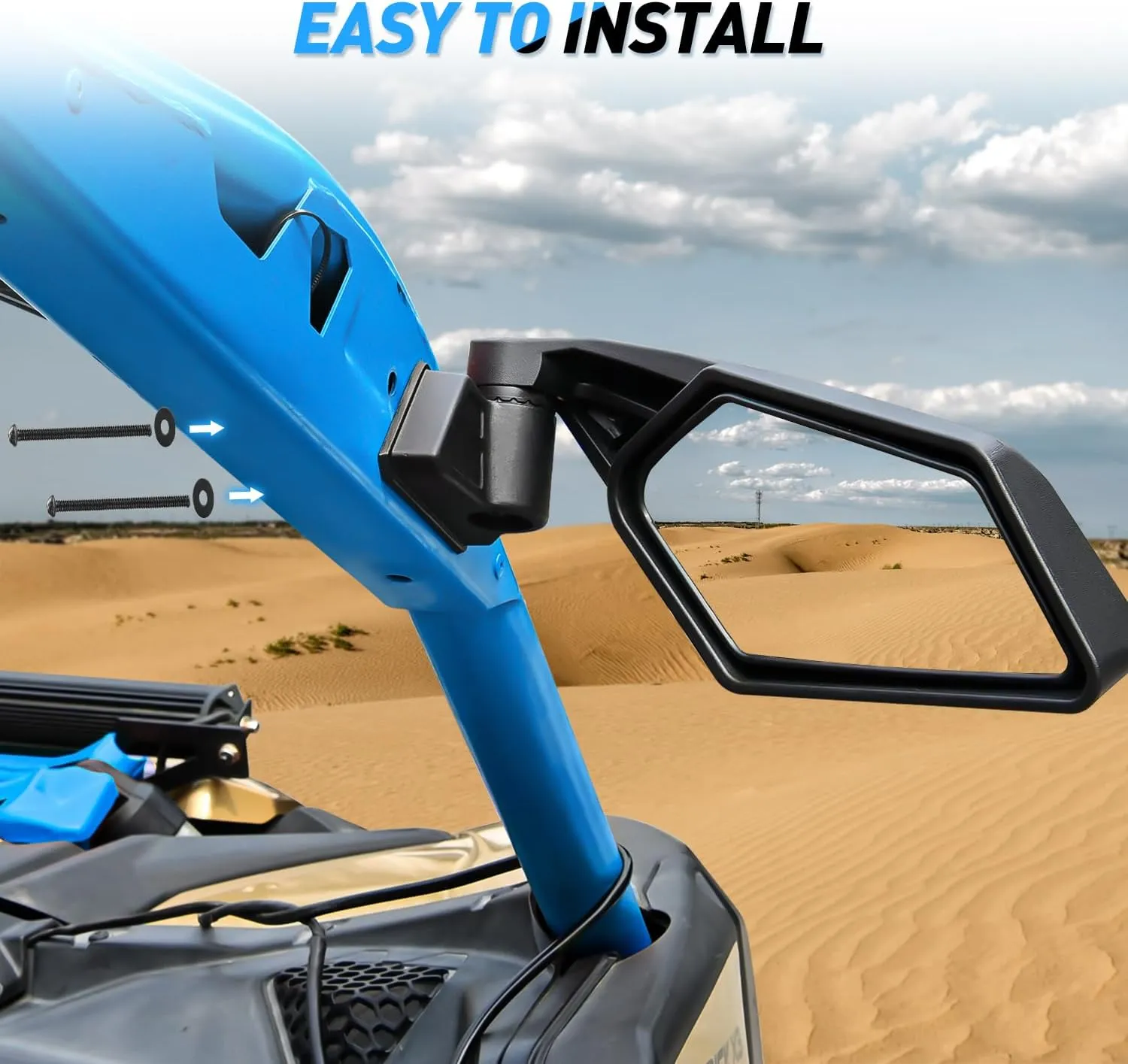 UTV Side Mirrors Universal Fit For 2017-2023 Can Am Maverick X3 & X3 Max X RS/DS/MR/Turbo/R/RR