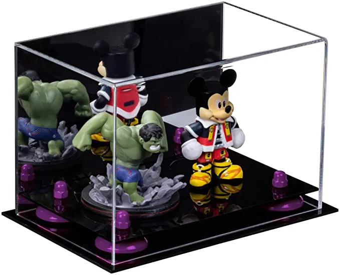 Versatile Acrylic Display Case 9.5 x 6 x 6.5 - Mirror No Wall Mounts (V43/A005)