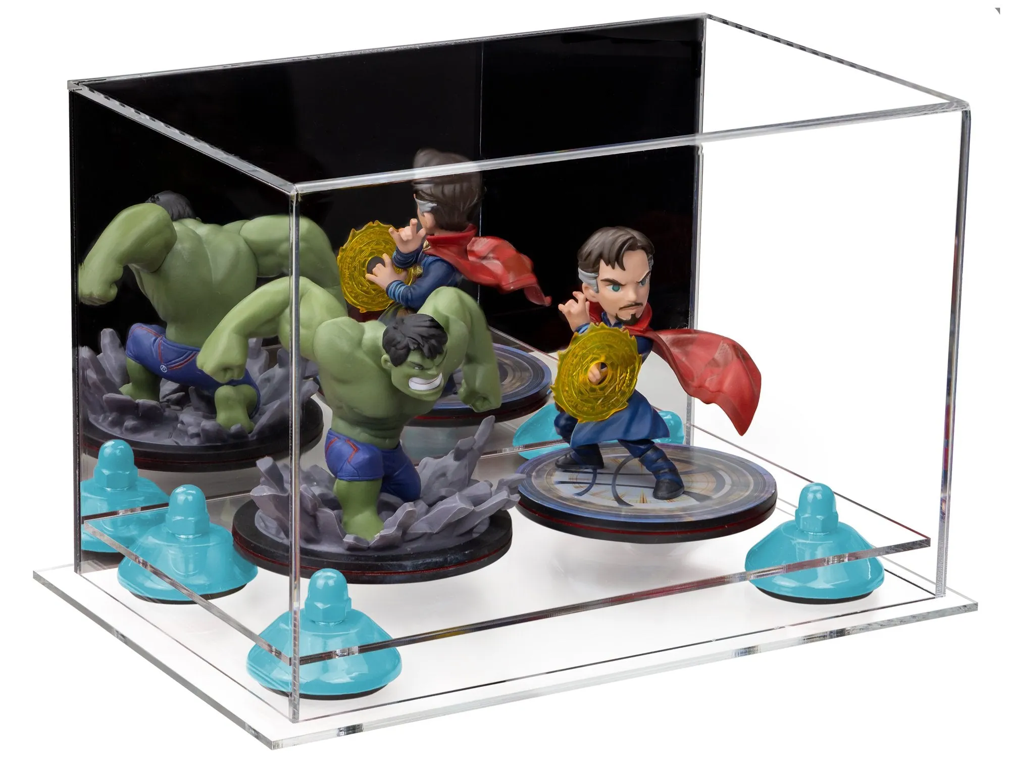 Versatile Acrylic Display Case 9.5 x 6 x 6.5 - Mirror No Wall Mounts (V43/A005)