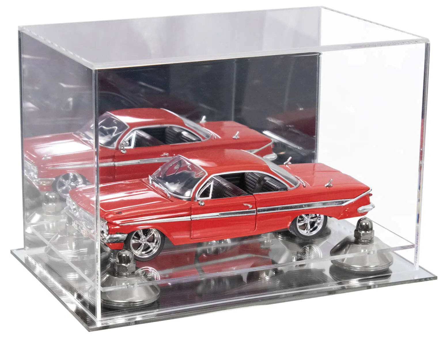 Versatile Acrylic Display Case 9.5 x 6 x 6.5 - Mirror No Wall Mounts (V43/A005)