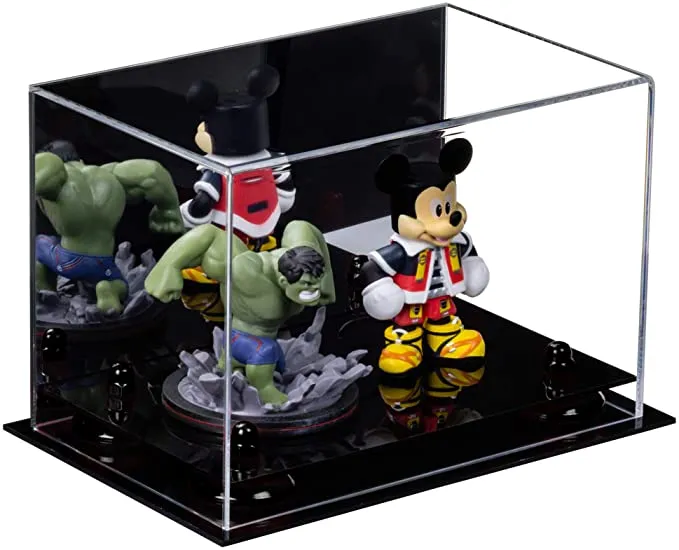 Versatile Acrylic Display Case 9.5 x 6 x 6.5 - Mirror No Wall Mounts (V43/A005)