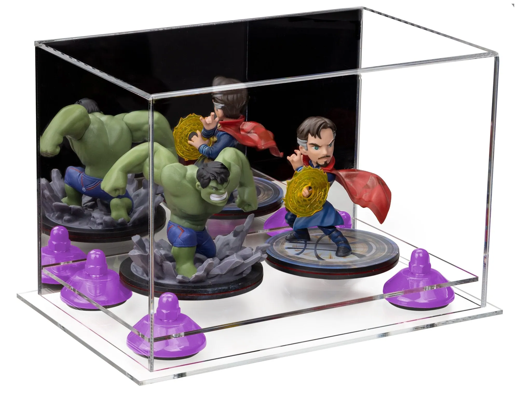 Versatile Acrylic Display Case 9.5 x 6 x 6.5 - Mirror No Wall Mounts (V43/A005)
