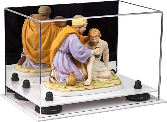 Versatile Acrylic Display Case 9.5 x 6 x 6.5 - Mirror No Wall Mounts (V43/A005)