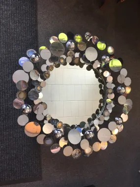 Vintage 1975 C. Jere Chrome Raindrops Mirror Mid Century Modern MCM