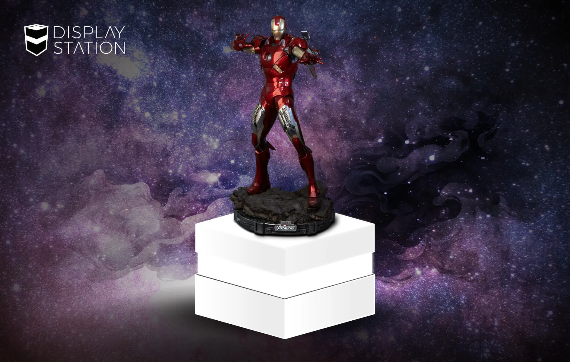White Light-Up Pedestal By DisplayStation