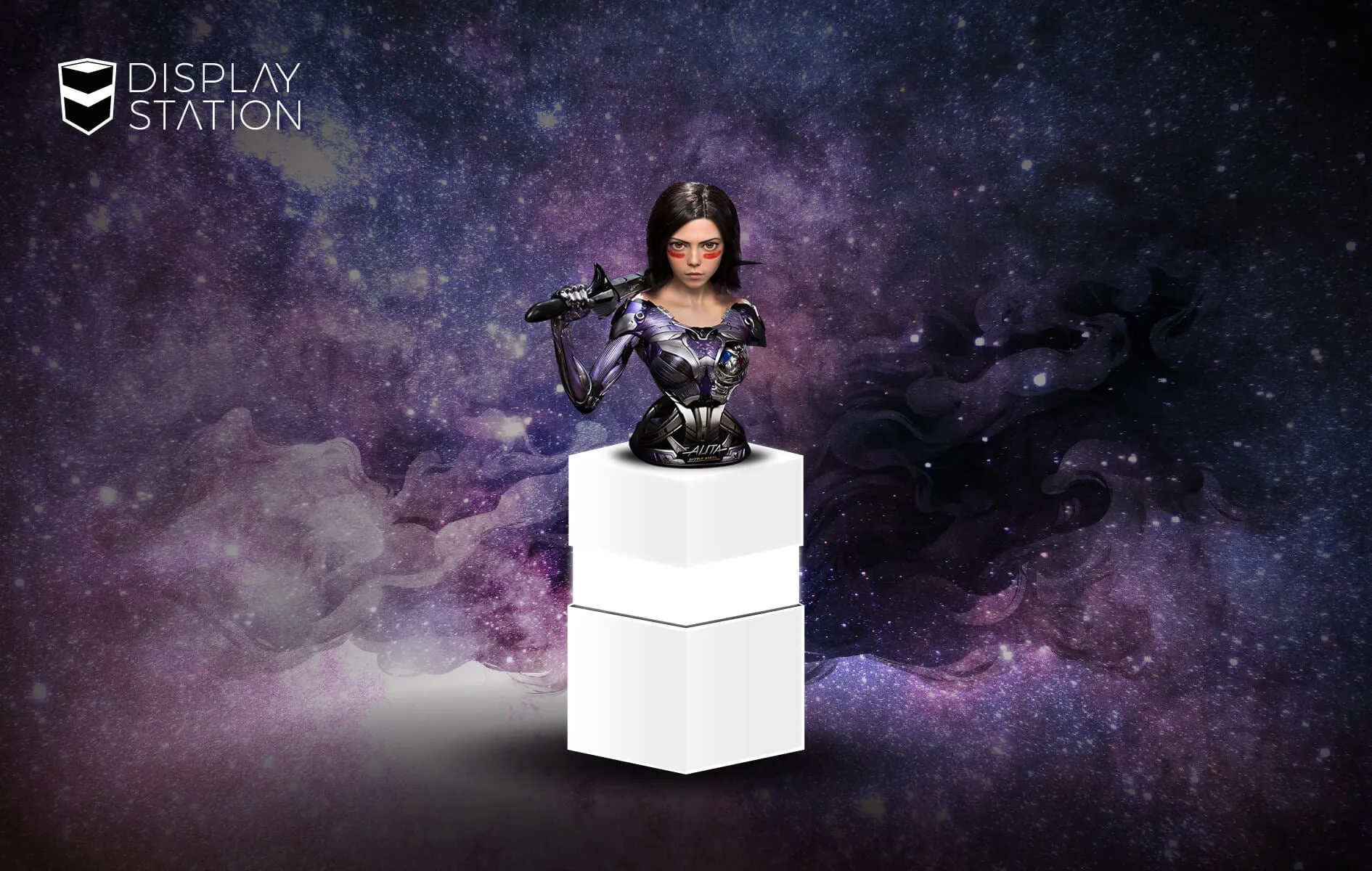 White Light-Up Pedestal By DisplayStation