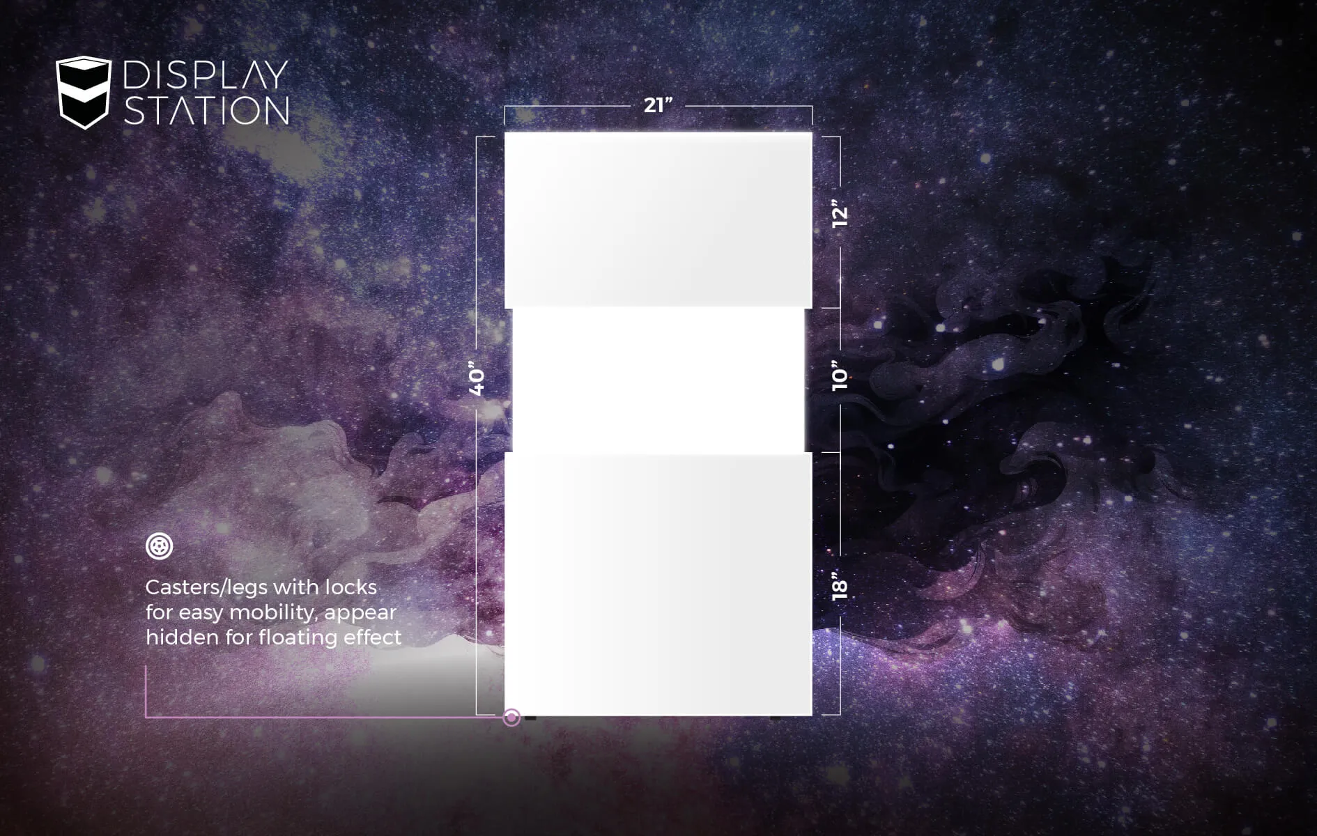 White Light-Up Pedestal By DisplayStation