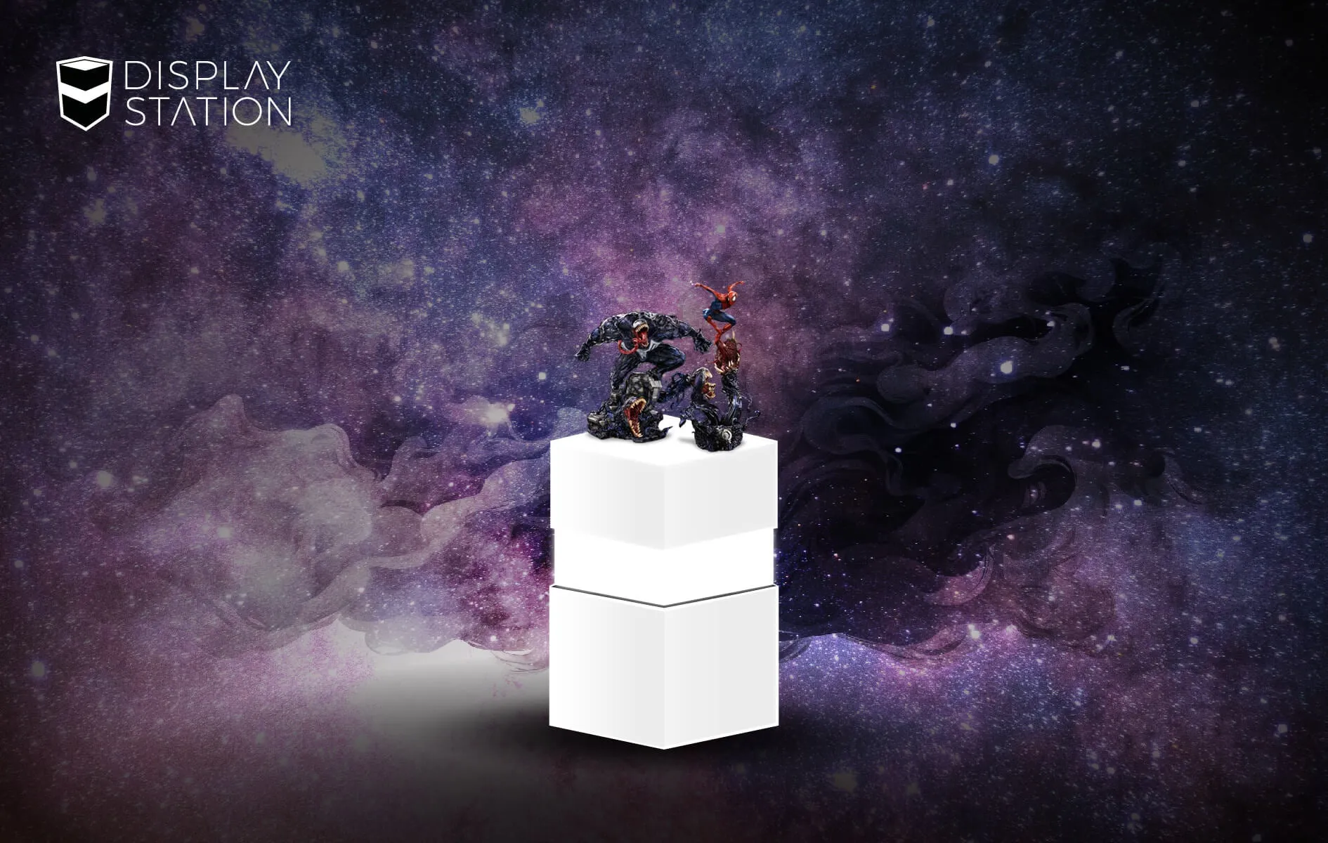 White Light-Up Pedestal By DisplayStation