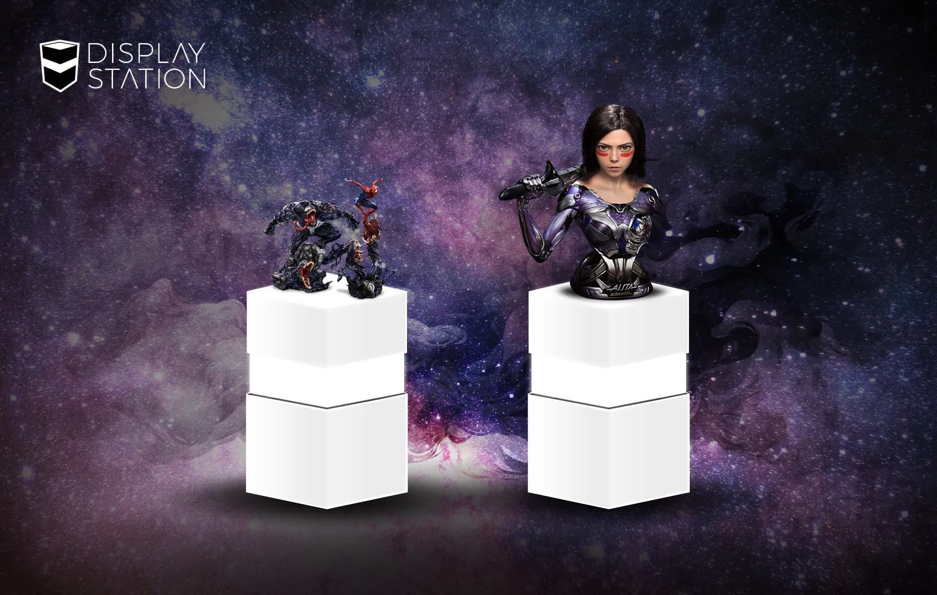 White Light-Up Pedestal By DisplayStation