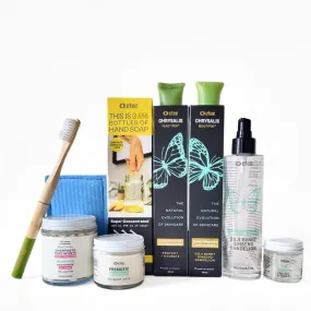 WOW Bundle -Chewpaste, Toothbrush, Deodorant, Cleanser   bottle, Moist   jar, LG HS 3pk, Loofie