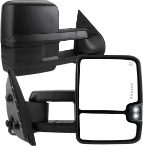 YITAMOTOR® 2007-2014 Chevy Silverado GMC Sierra Extendable Towing Mirrors Power Heated LED Turn Signal