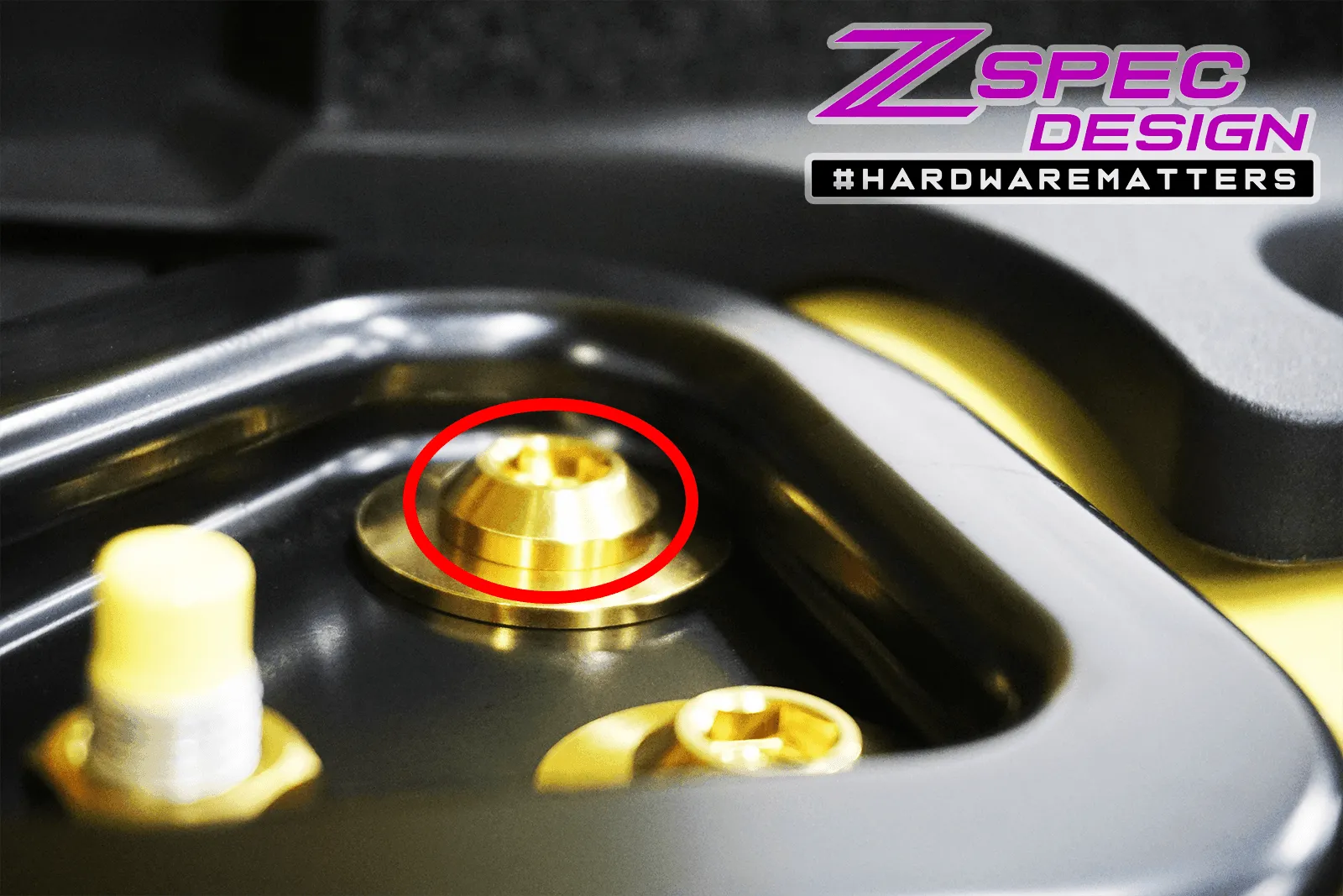 ZSPEC M10-1.25x40mm Dress Up Bolts® Fastener, Titanium GR5, Angled Head, Per Each