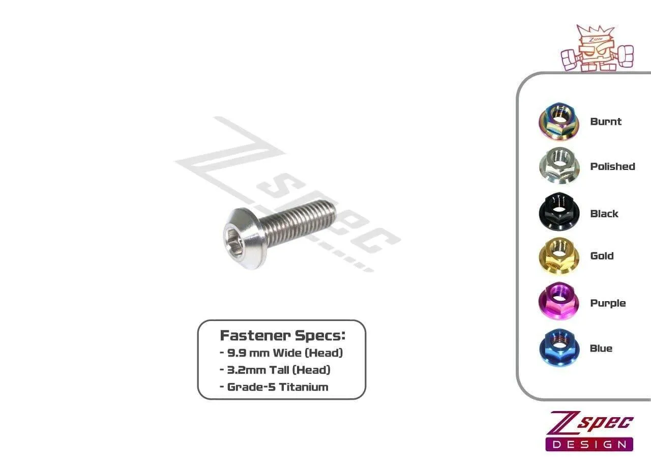 ZSPEC M5-0.8x16mm Dress Up Bolt® Fastener, Angled Head, Titanium Grade-5, Per Each