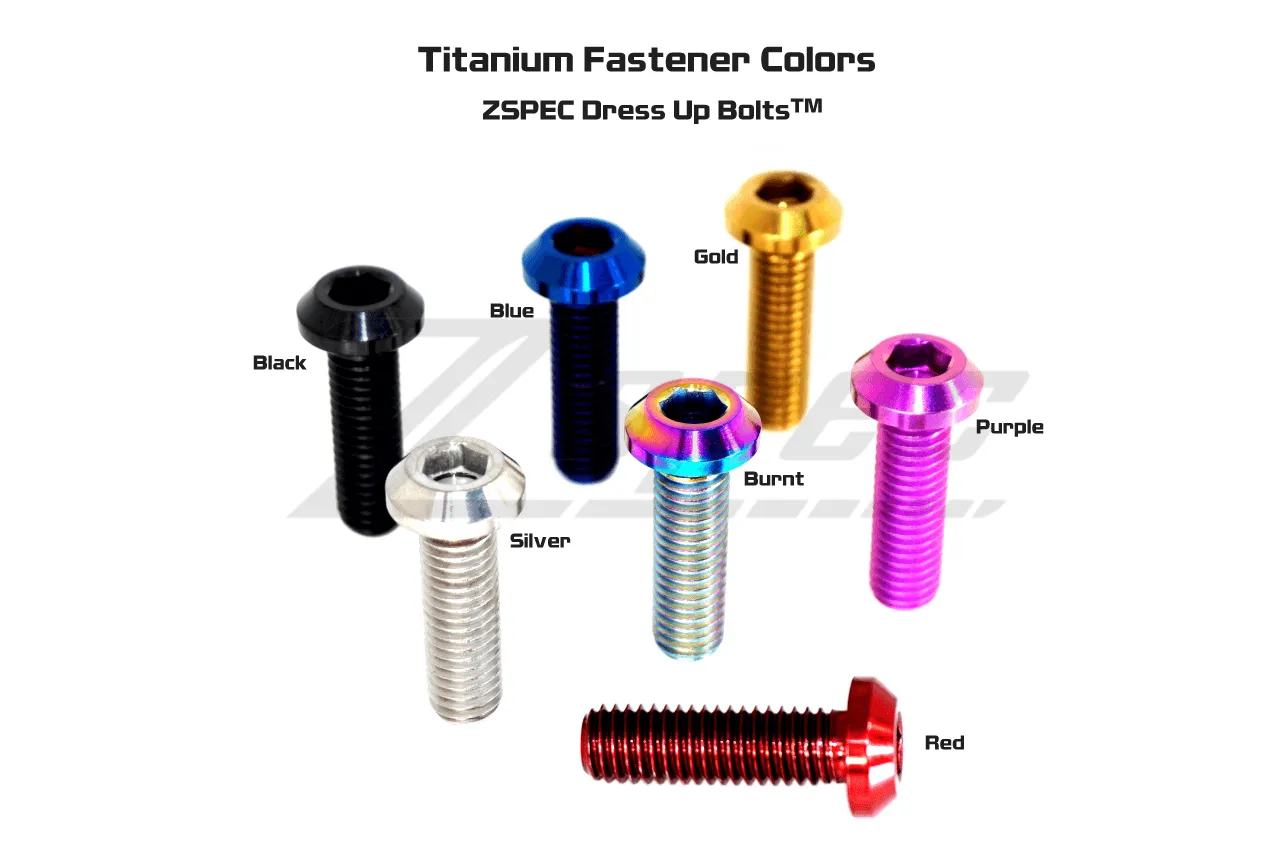 ZSPEC M5-0.8x20mm Dress Up Bolt® Fastener, Angled Head, Titanium Grade-5, Per Each
