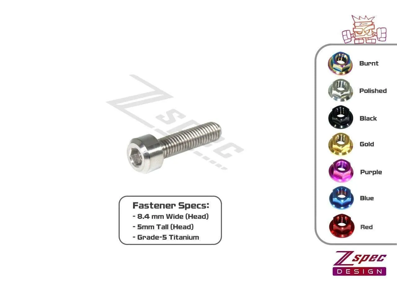 ZSPEC M5-0.8x20mm Fastener/Bolt, SHSC Socket Cap, Titanium Grade-5, Per Each
