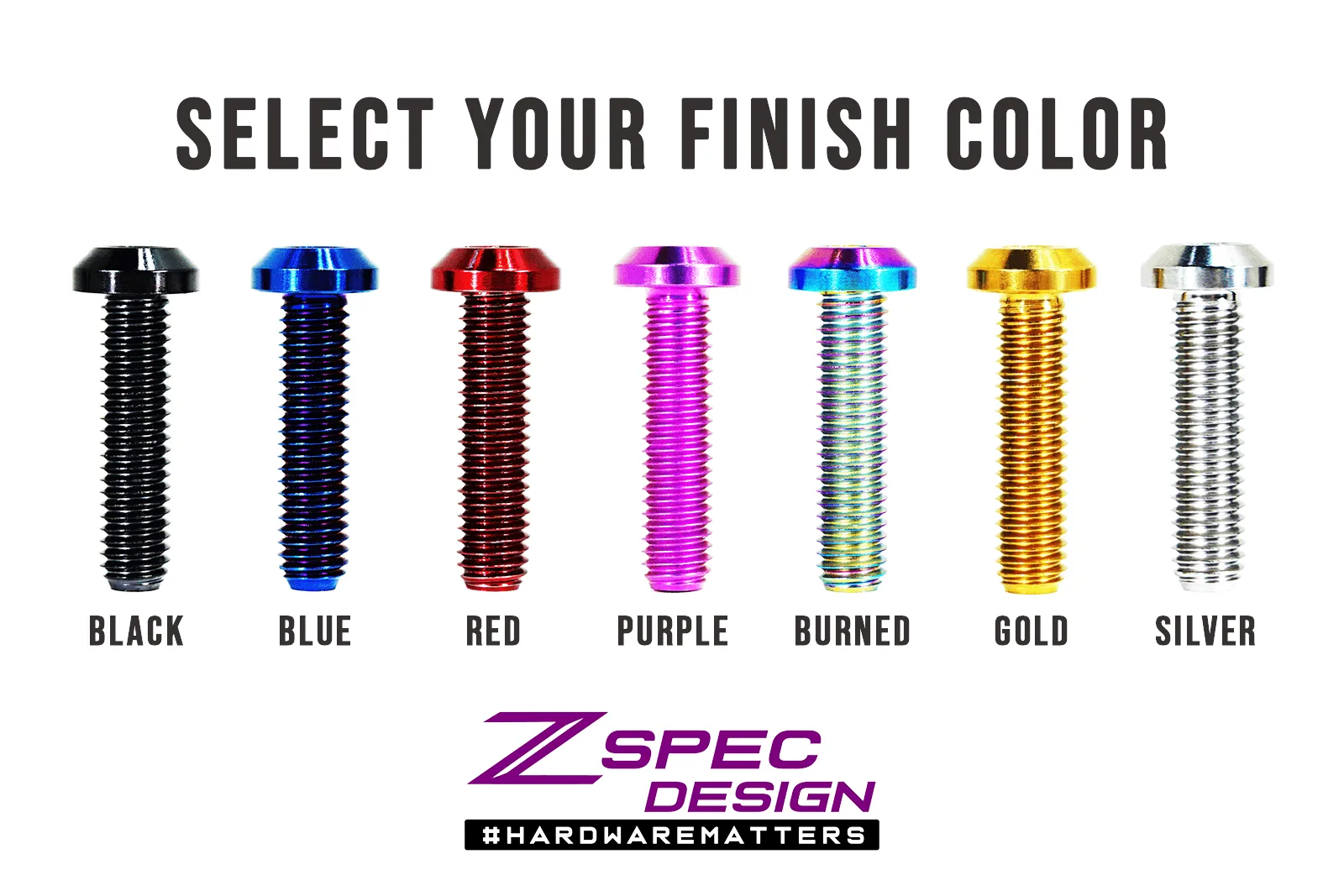 ZSPEC M6-1.0x24mm Dress Up Bolt® Fastener, Angled Head, Titanium Grade-5, Per Each