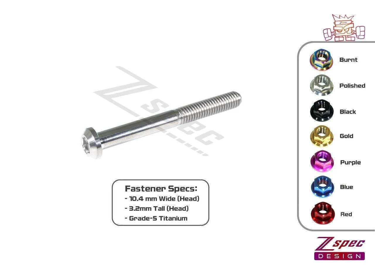 ZSPEC M6-1.0x60mm Dress-Up Bolt® Fastener, Angled Head, Titanium Grade-5, Per Each