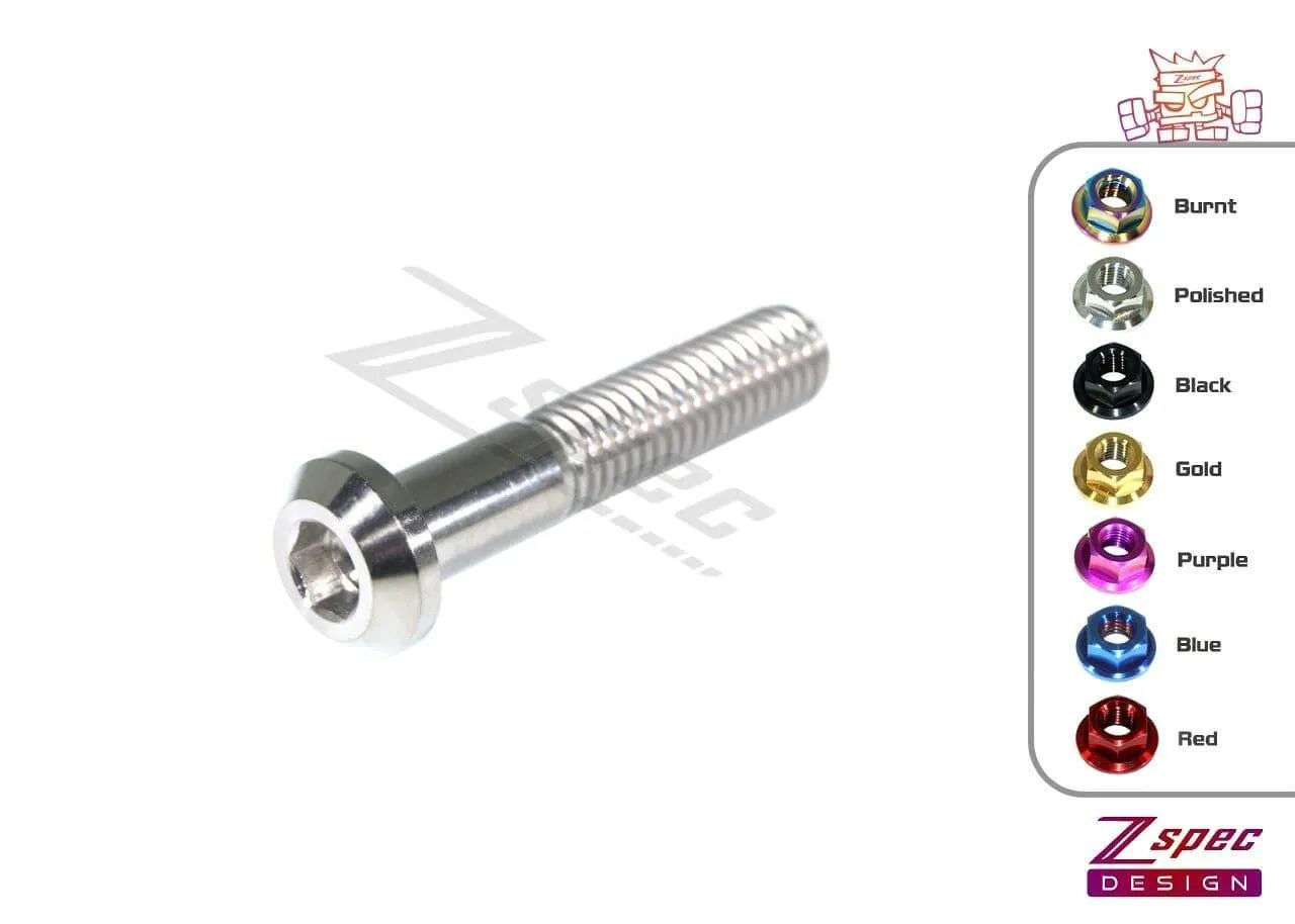 ZSPEC M8-1.25x45mm Dress Up Bolt® Fastener, Angled Head, Titanium Grade-5, Per Each