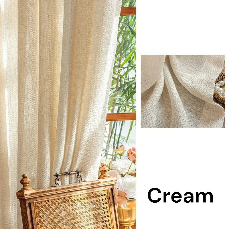 Zuri Polyester Damask Embossed Leaf Custom Privacy Curtain