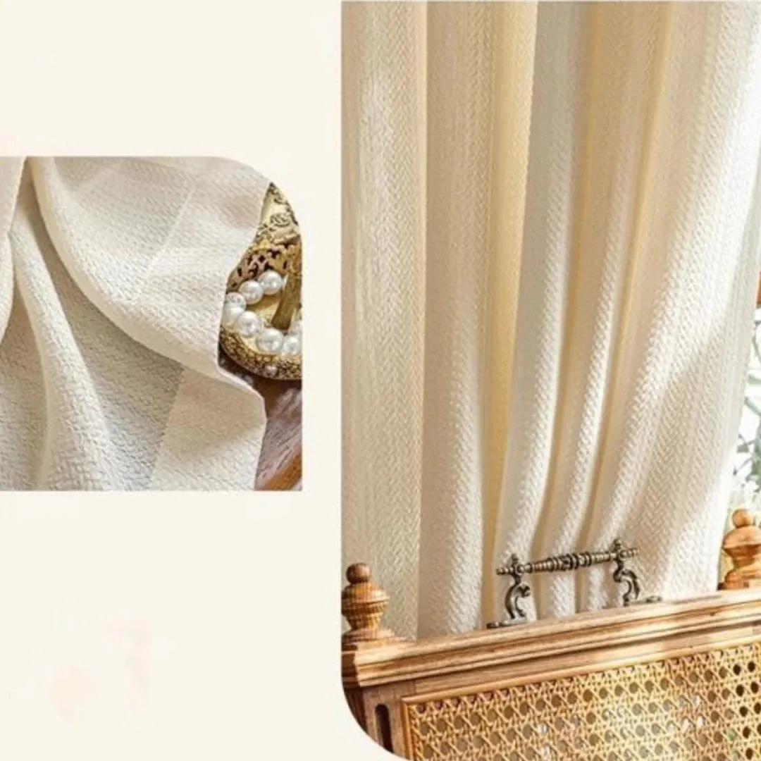 Zuri Polyester Damask Embossed Leaf Custom Privacy Curtain